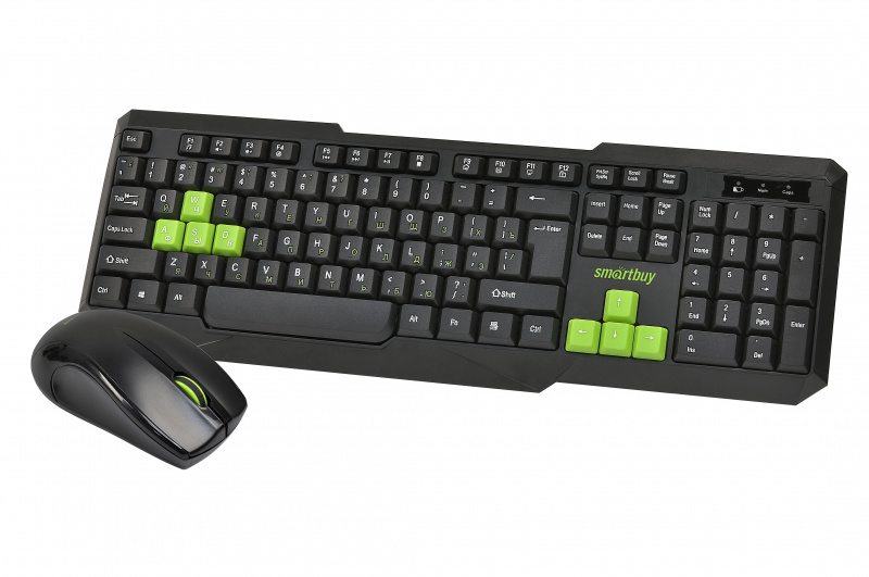 Smartbuy комплект клавиатура+мышь 230346AG чёрно/зеленый (SBC-230346AG-KN)  оптом