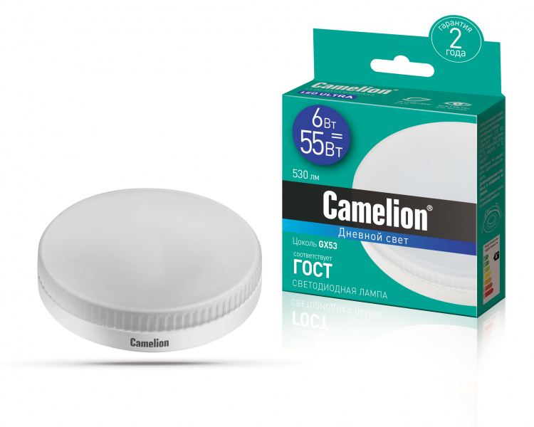 Camelion лампа GX53 LED6-/865  220В Basic/ULTRA   10/100 оптом