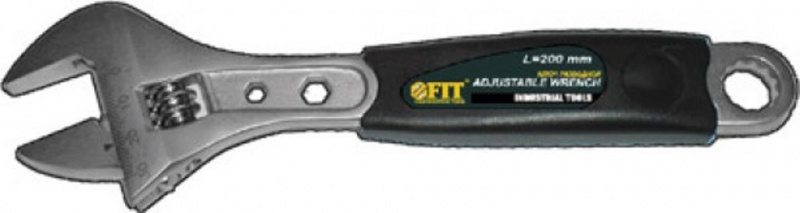 FIT Ключ разводной "Люкс" (шкала,увелич.захват, прорезин.ручка) 150мм  1/5/100 оптом