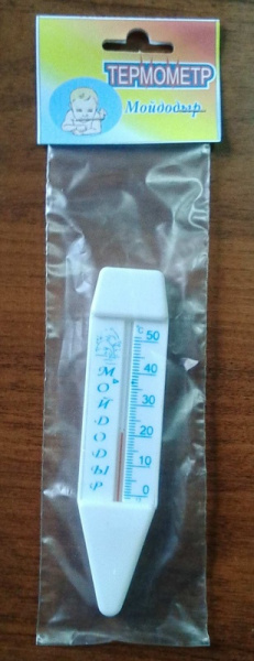 термометр для воды "Мойдодыр" (пакет) 0°C +50°C (1/100)  оптом