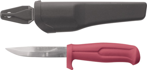 КУРС Нож строительный, пластиковая ручка, пластиковые ножны, длина лезвия  100 мм оптом