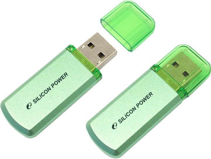 флешка 16 GB USB 2.0 Silicon Power Helios 101 Green п/ос оптом