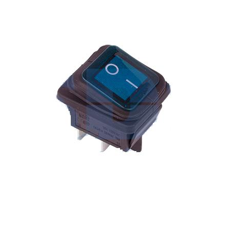REXANT 36-2361 Выкл. клавишный 250V 15А (4с) ON-OFF синий с подсветкой ВЛАГОЗАЩИТА(RWB-507) (10) оптом