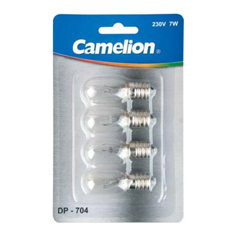 Camelion лампа  DP-704 BL-4 (для ночников, 220V, 7W, Е14)  4шт в бл/40/800 оптом
