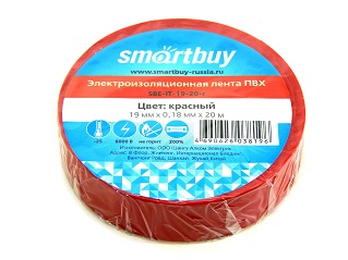 Smartbuy изолента  18х19-20 красная арт.SBE-IT-19-20-r (10/200) оптом