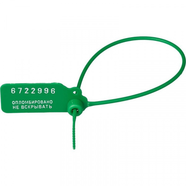 REXANT 07-6123 Пломба пластиковая, номерная 255мм зелёная (50/1000)													 оптом
