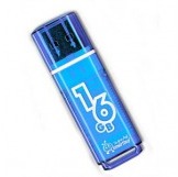 флешка 16 GB USB 2.0 Smartbuy Glossy series Blue оптом