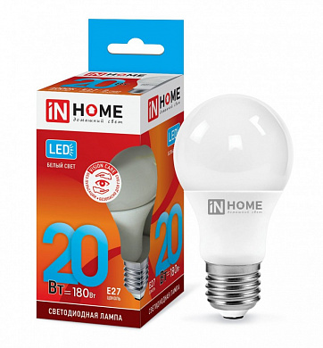 IN HOME лампа LED-A60 20Вт Е27 4000К 1800Лм хит продаж!!! оптом
