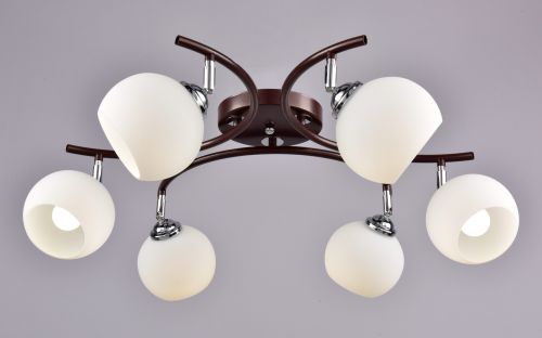 Светильник РС21012 BRN+CR/6C "Румба" (металл, стекло, 6*Е27)	 п/ос оптом