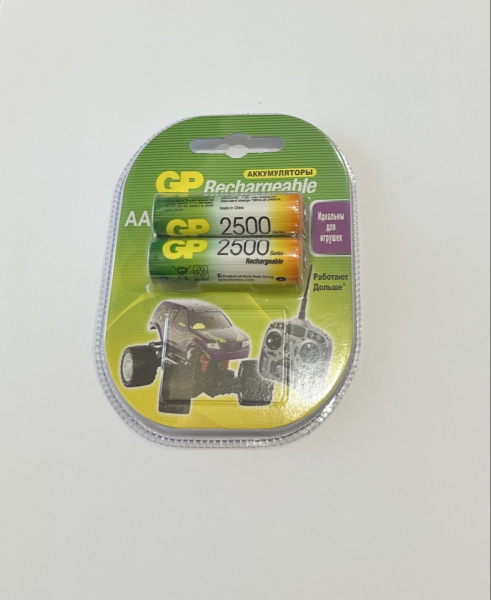 GP батарейка аккум. R-06 2500 mA 2бл.\20\200 оптом