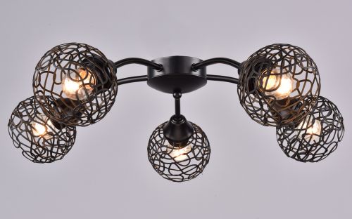 Светильник РС20721 BK+CR/5C "Вселенная" (металл, 5*Е27) п/ос оптом