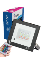 КОСМОС прожектор K_PR5_LED_20RGB 20Вт, RGB с пультом, IP65 п/ос оптом КОСМОС прожектор K_PR5_LED_20RGB 20Вт, RGB с пультом, IP65 п/ос оптом