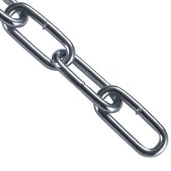 Цепь сварная длиннозвенная d5мм, оцинк DIN763 (40м) оптом