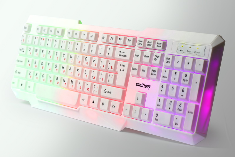 Smartbuy клавиатура проводная с подсветкой ONE 333 USB белая (SBK-333U-W) оптом