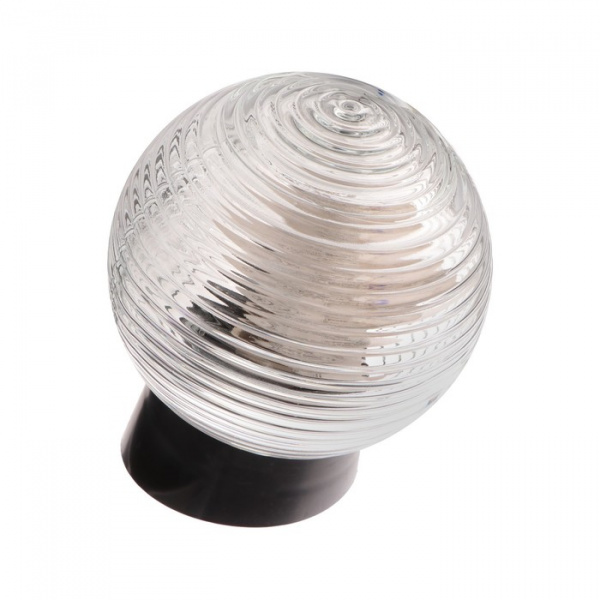 Светильник НББ-60 (шар, стекло, прозрачный) косое ЧЁРНОЕ основание  1/18 оптом