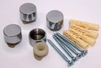 Зеркалодержатель d17мм (комплект), крепление без сверления, МАТОВЫЙ  ХРОМ оптом