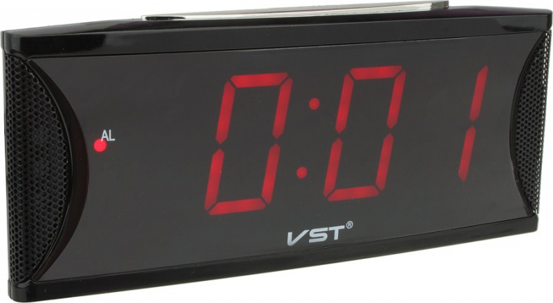 VST-719-1 часы электронные (красные цифры) кабель с USB, блок в комплект не входит!   оптом