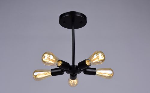 Светильник РС20858 BK/5C "Эридан" (металл,  5*Е27) п/ос оптом