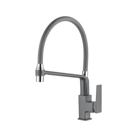 Ledeme L4078U-12 Смеситель для кухни с гайкой графит (латунь)  * п/ос оптом