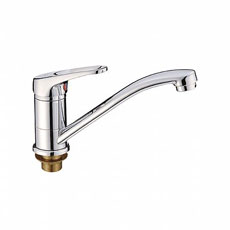 Ledeme L4513-2 Смеситель для кухни (средний излив) с гайкой (латунь)  * оптом