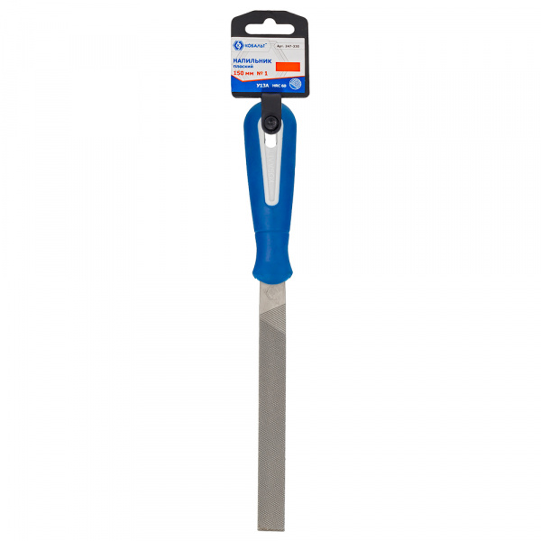 КОБАЛЬТ Напильник плоский двухкомпонент. рукоятка № 2, 150мм, подвес 247-347 оптом