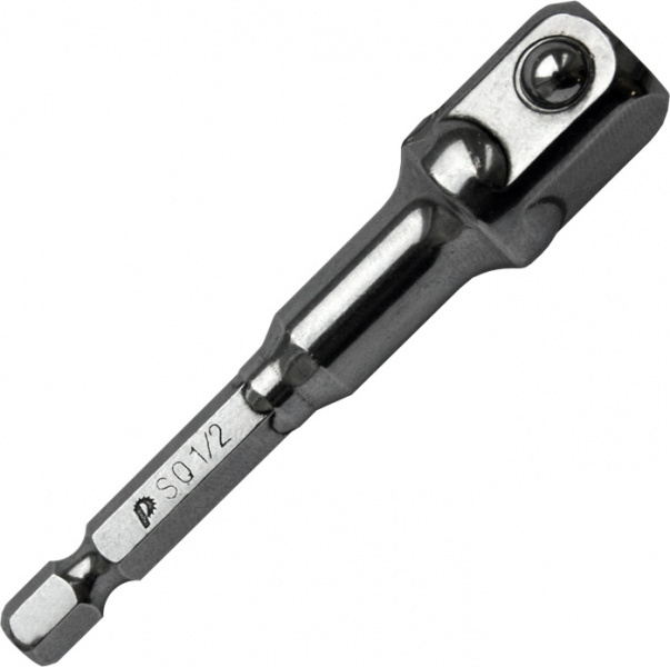 ПРАКТИКА Адаптер квадрат 1/2" для головок, длина 75 мм, хвостовик шестигранник 1/4" 776-713 оптом ПРАКТИКА Адаптер квадрат 1/2" для головок, длина 75 мм, хвостовик шестигранник 1/4" 776-713 оптом