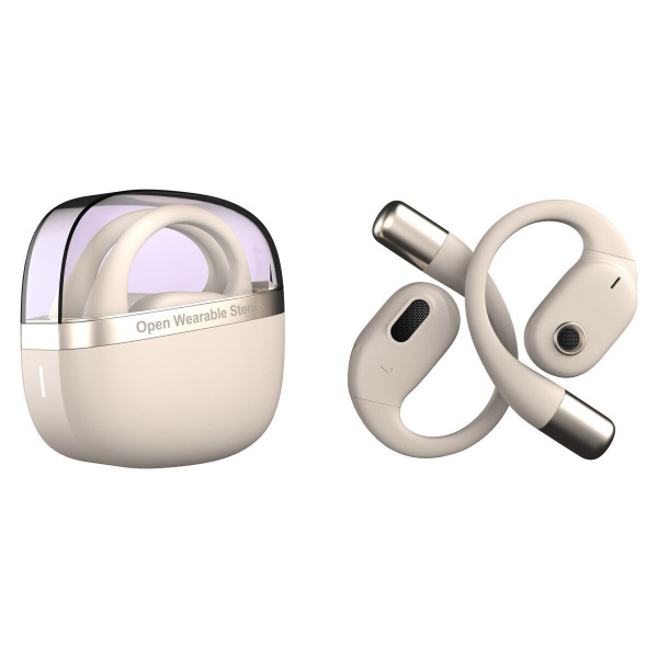 Mivo наушники MT-80 бежевые беспроводные спортивные "открытое ухо" оптом