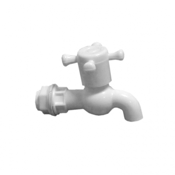  Кран пластмассовый для водонагревателя, резьба 1/2 дюйма (1/200) оптом