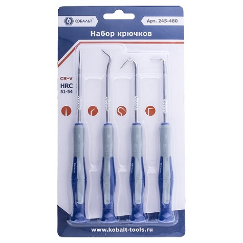 КОБАЛЬТ Набор крючков для слесарных работ CR-V (4 шт) 245-480 оптом