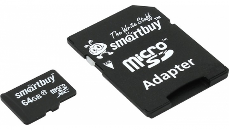 Карта памяти 64Gb microSDXC Class 10  UHS-1 SMARTBUY + SD adapter оптом
