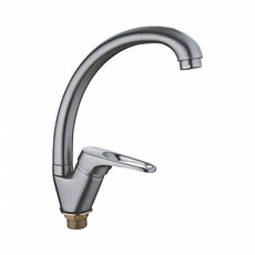 Ledeme L5913A Смеситель для кухни с гайкой (утка) сатин (латунь)  * оптом