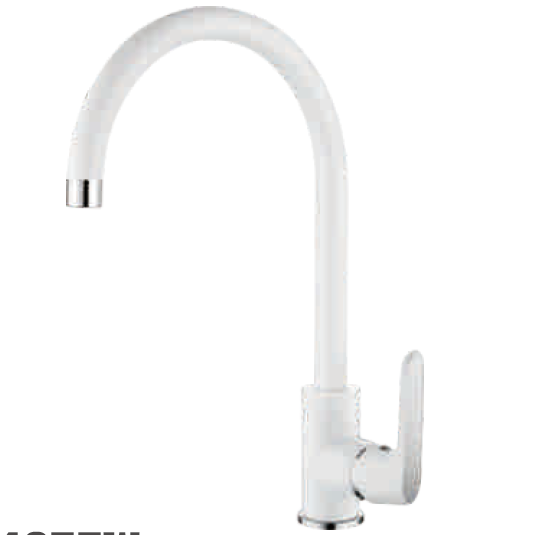 Ledeme L4077W Смеситель для кухни белый (латунь)  * оптом