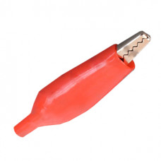 ALENCOM 06-007 зажим приборный "крокодил" 50мм в изоляции красный  оптом