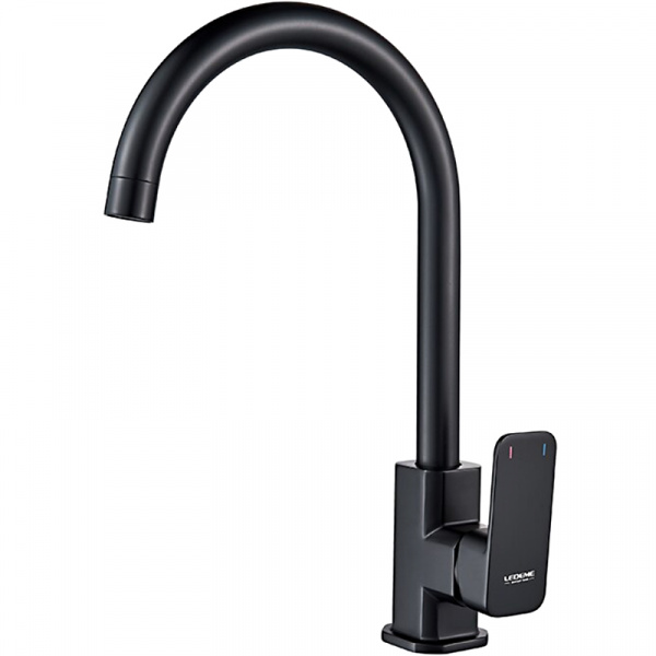 Ledeme L4033B-2 Смеситель для кухни (латунь) чёрный * оптом