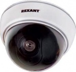 REXANT 45-0210 муляж внутренней купольной камеры видеонаблюдения с мигающим светодиод. БЕЛЫЙ  п/ос оптом