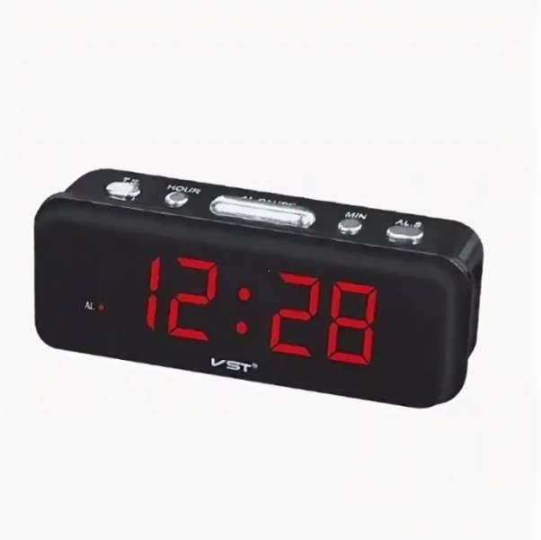 VST-738-1 часы электронные (красные цифры) кабель с вилкой в комплекте   оптом