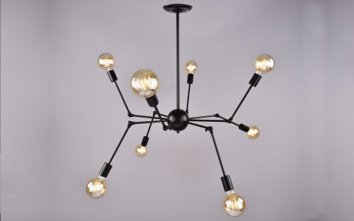 Светильник РС20874 BK/8C "Планета" (металл,  8*Е27) п/ос	  оптом