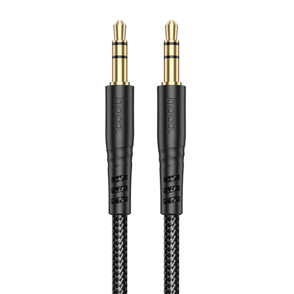 HOCO аудио кабель UPA24 чёрный 1м 3,5мм AUX на 3.5мм AUX оптом HOCO аудио кабель UPA24 чёрный 1м 3,5мм AUX на 3.5мм AUX оптом