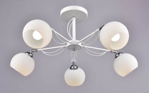 Светильник РС21000 WT+CR/5C "Свинг" (металл, стекло, 5*Е27) п/ос			 оптом