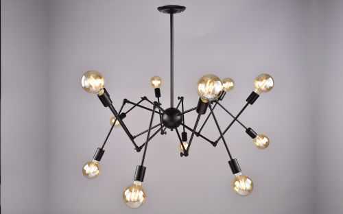 Светильник РС20873 BK/12C "Галактика" (металл,  12*Е27) п/ос	 							 оптом