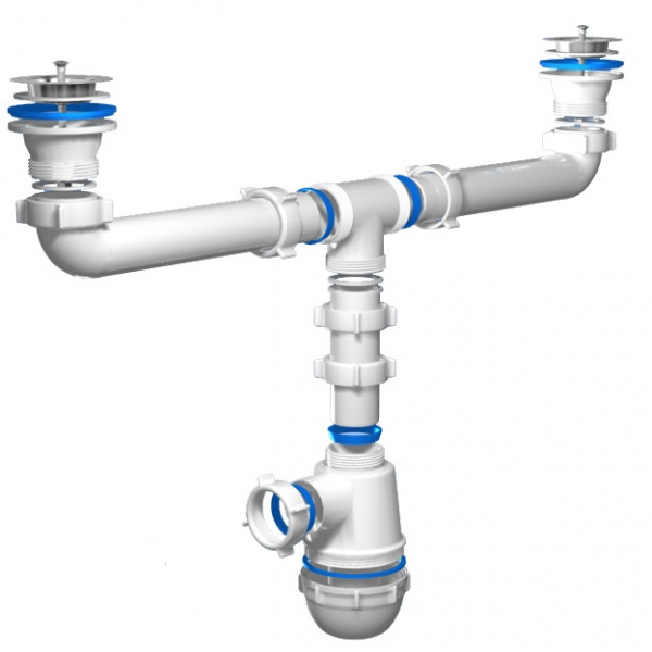 АНИ Пласт A3000 Сифон Грот 11  /2*40 двойной (20) п/ос оптом