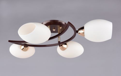 Светильник РС20176 BRN+FG/4C (металл, стекло, 4*Е14) п/ос оптом