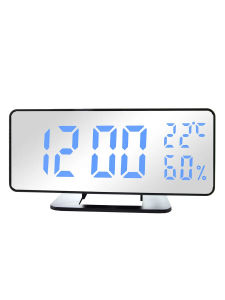 VST-888Y-5 часы электронные (синие цифры) с термометром и гигрометром  оптом