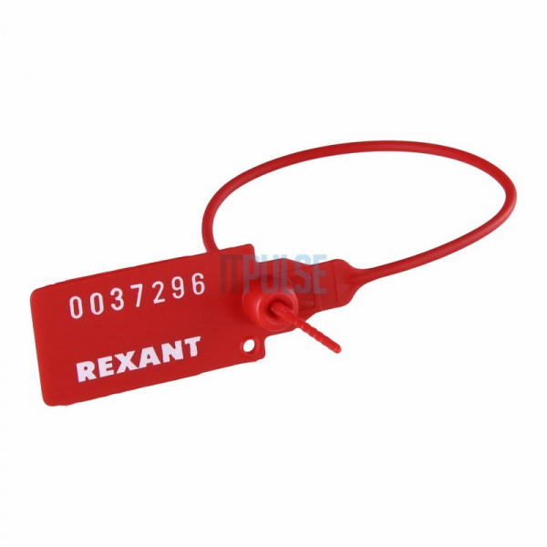 REXANT 07-6121 Пломба пластиковая, номерная 255мм красная (50/1000)																					 оптом