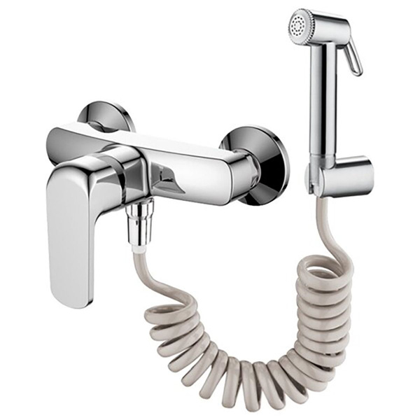 Ledeme L5244 Смеситель с гигиеническим душем настенный (силумин)  * оптом