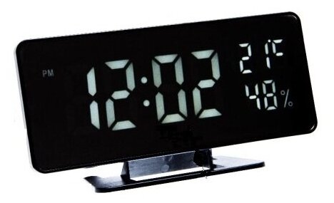 VST-888Y-6 часы электронные (белые цифры) с термометром и гигрометром  оптом
