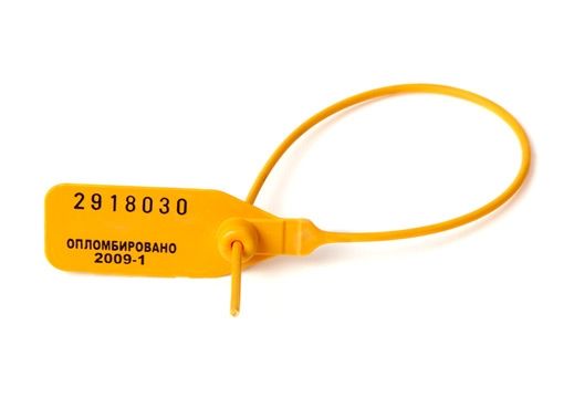 REXANT 07-6122 пломба пластиковая, номерная 255мм жёлтая (50/1000)																					 оптом