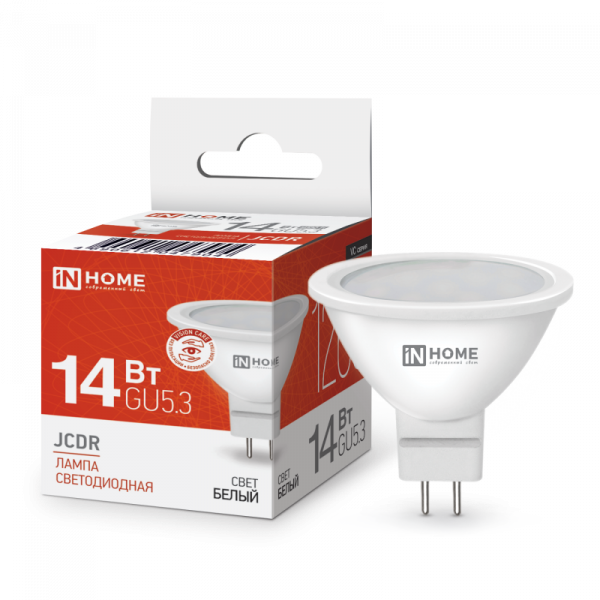 IN HOME лампа LED-JCDR 14Вт GU5.3 4000K 1260Лм оптом