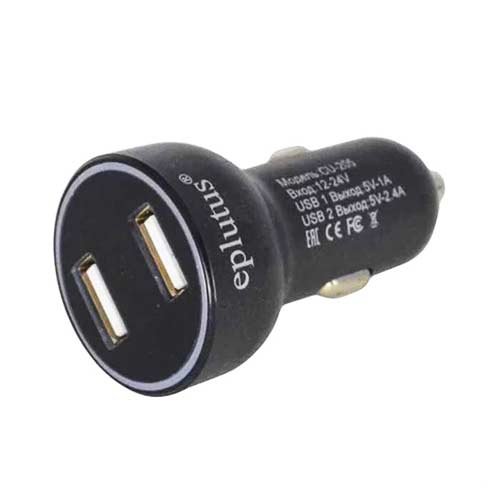 Eplutus автозарядка CU-205 3,4А 2USB вых. напряж.5V с дисплеем оптом Eplutus автозарядка CU-205 3,4А 2USB вых. напряж.5V с дисплеем оптом