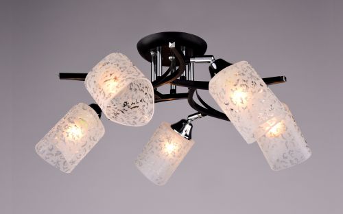 Светильник РС20013 BK+CR/5C (металл, стекло, 5*Е27) п/ос оптом